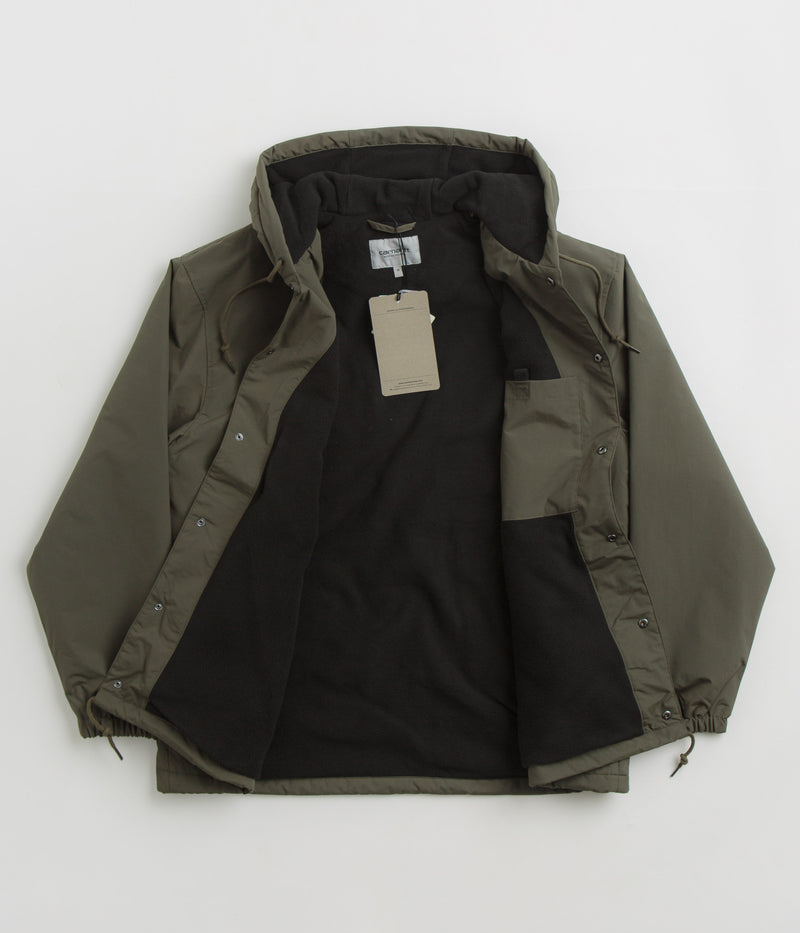 Carhartt Hooded Coach Jacket in Cypress and Black