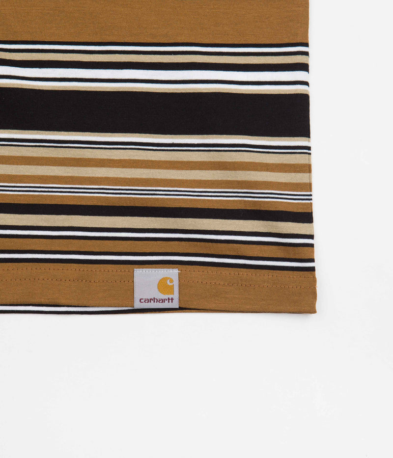 Carhartt Lafferty T-Shirt in Lafferty Stripe and Hamilton Brown