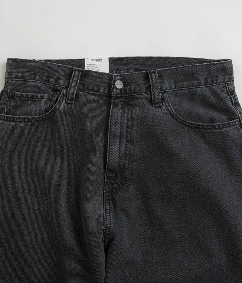 Carhartt Landon Pants in Black Heavy Stone Washed