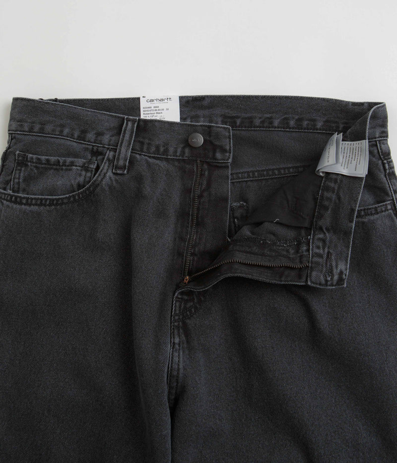 Carhartt Landon Pants in Black Heavy Stone Washed