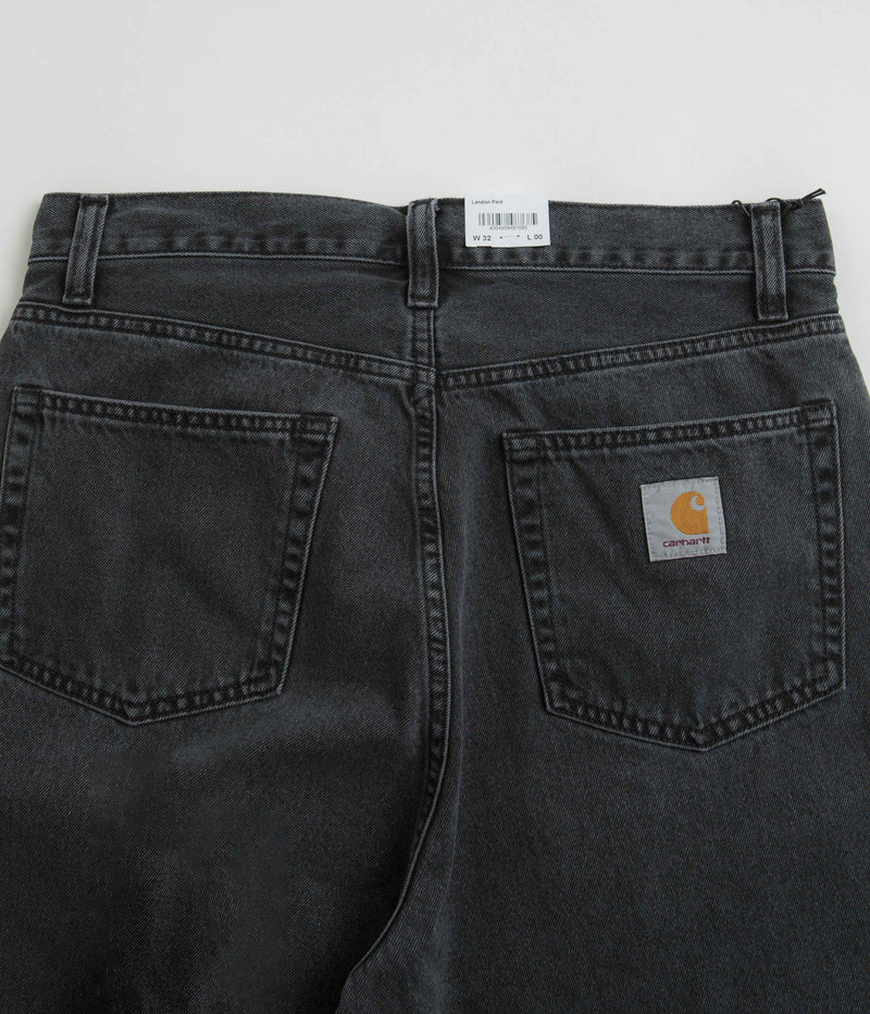 Carhartt Landon Pants in Black Heavy Stone Washed