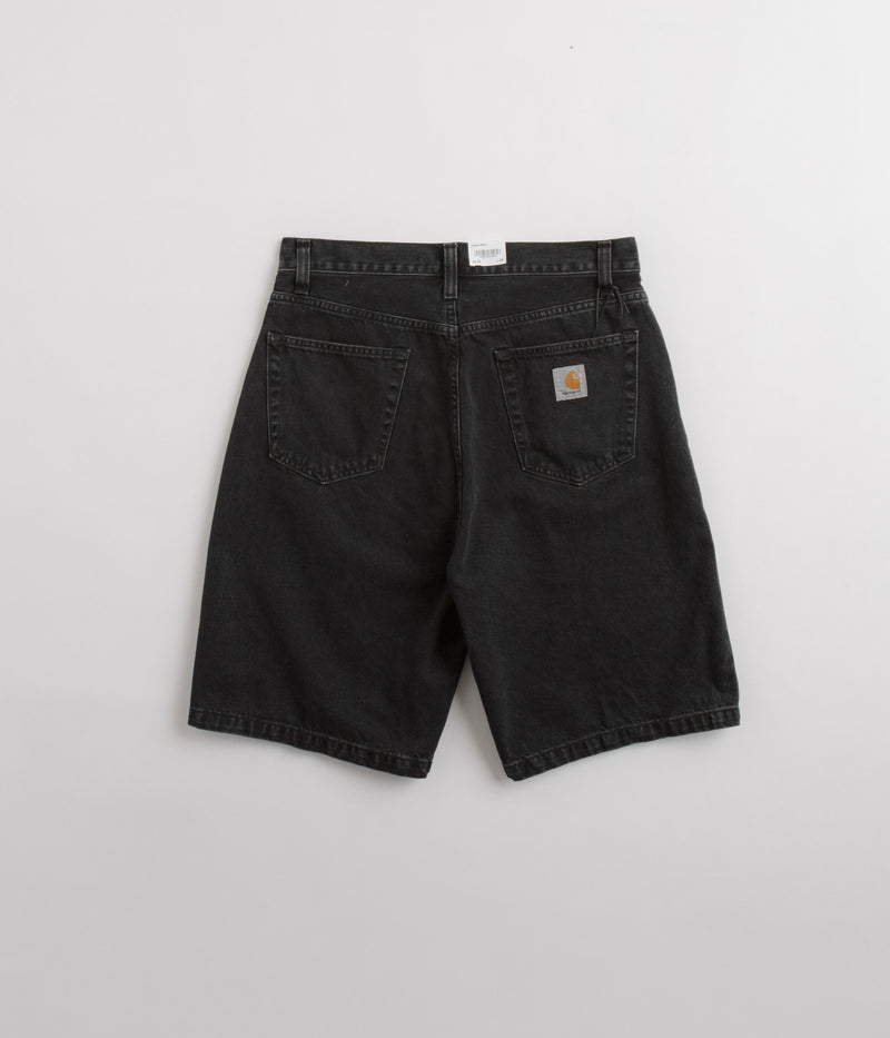 Carhartt Landon Shorts in Black Stone Washed