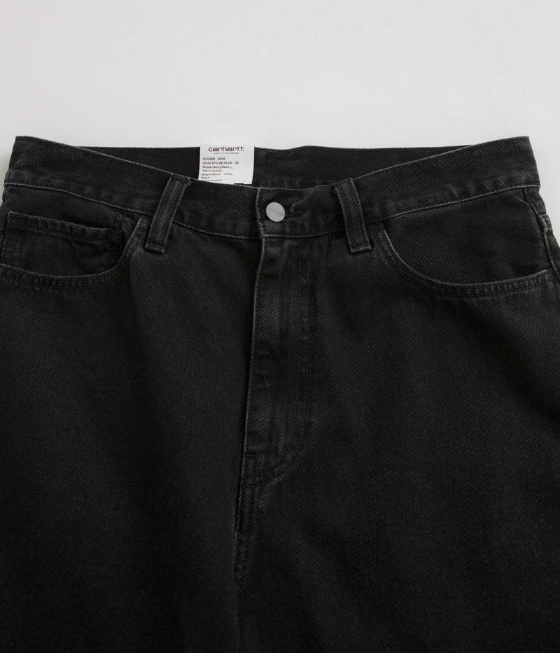 Carhartt Landon Shorts in Black Stone Washed