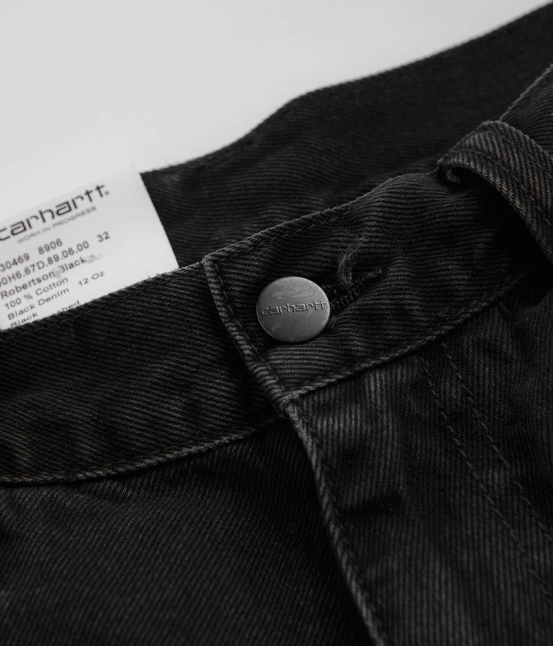 Carhartt Landon Shorts in Black Stone Washed