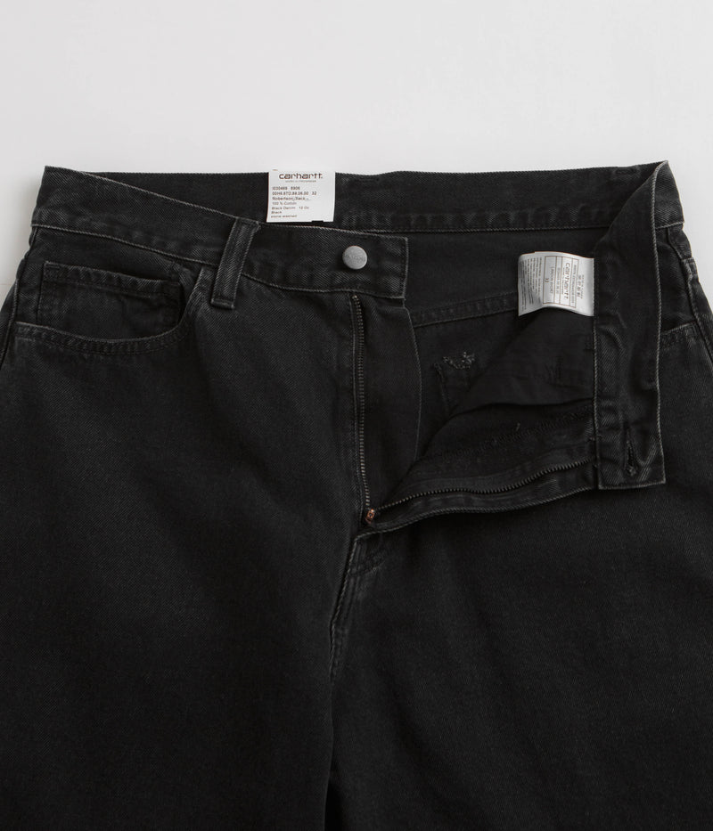 Carhartt Landon Shorts in Black Stone Washed