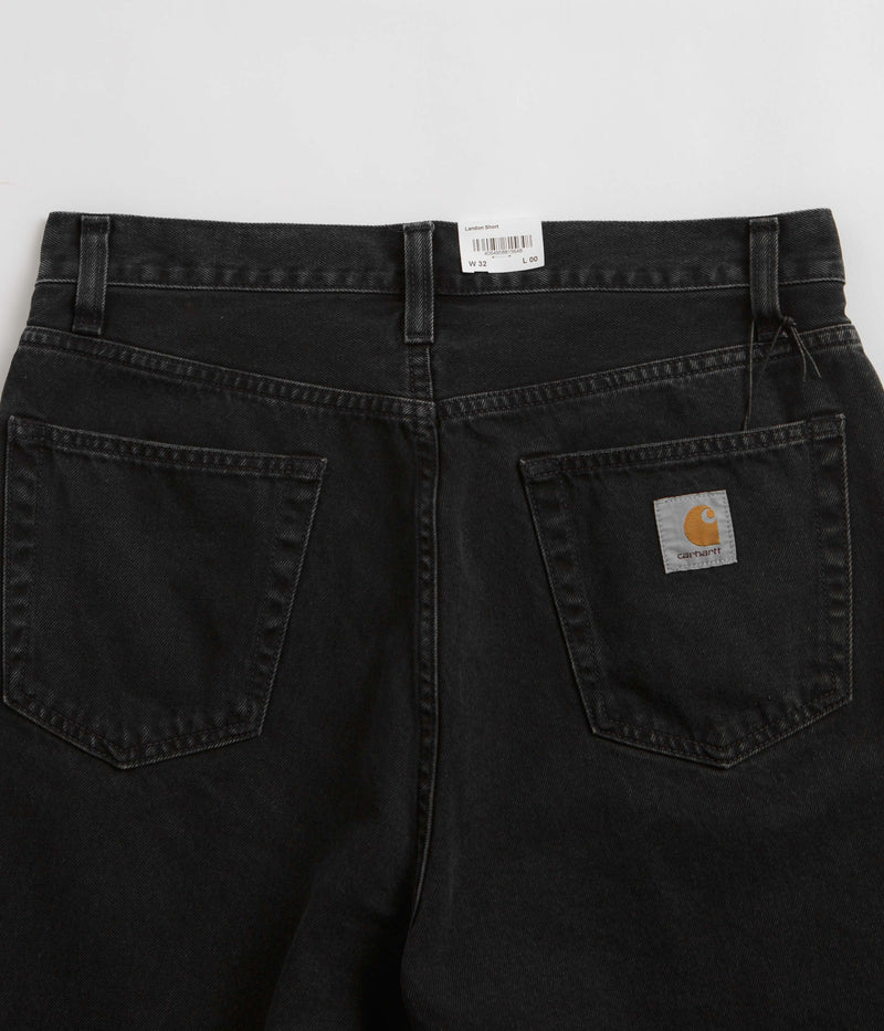 Carhartt Landon Shorts in Black Stone Washed