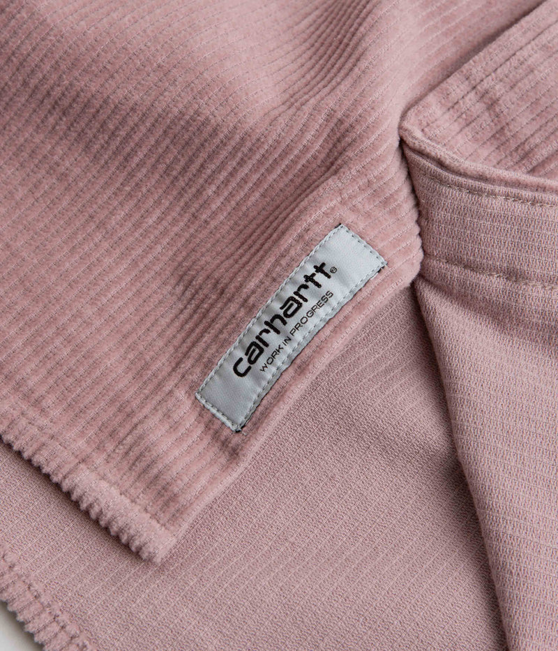 Carhartt Madison Cord Shirt in Glassy Pink and Black
