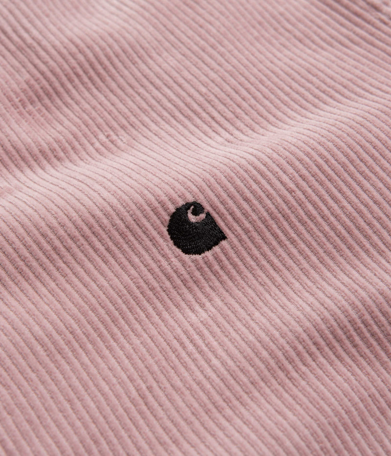 Carhartt Madison Cord Shirt in Glassy Pink and Black
