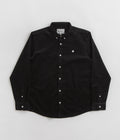 Carhartt Madison Fine Cord Shirt in Black and Wax