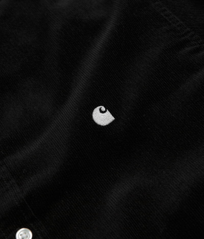 Carhartt Madison Fine Cord Shirt in Black and Wax