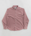 Carhartt Madison Fine Cord Shirt in Glassy Pink and Wax