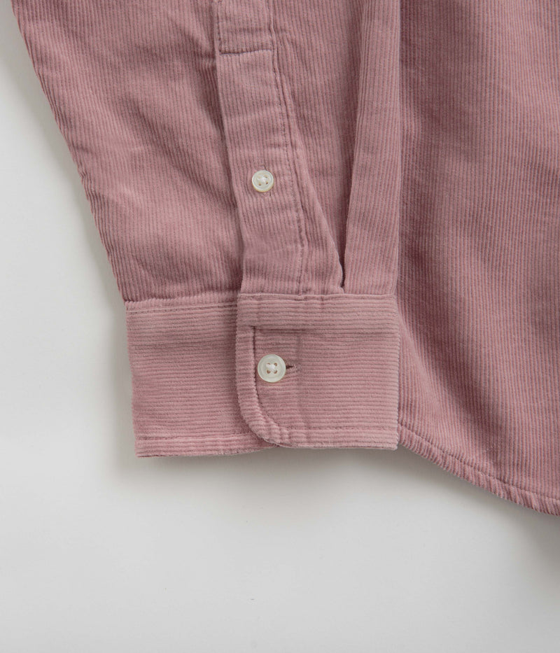 Carhartt Madison Fine Cord Shirt in Glassy Pink and Wax