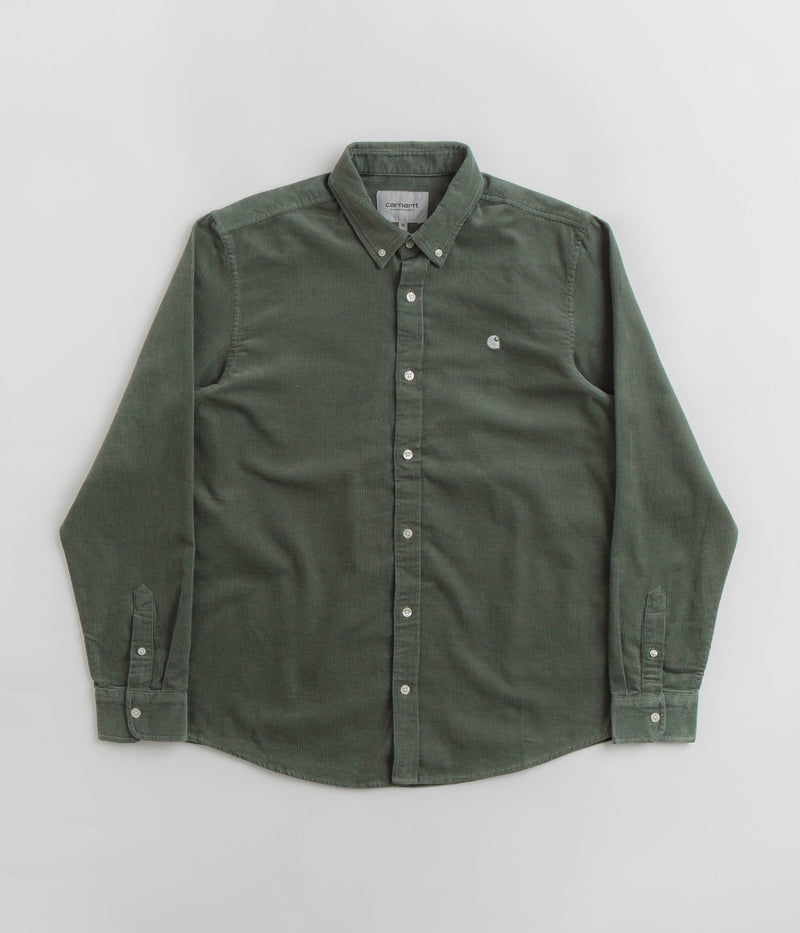 Carhartt Madison Fine Cord Shirt in Park and Wax