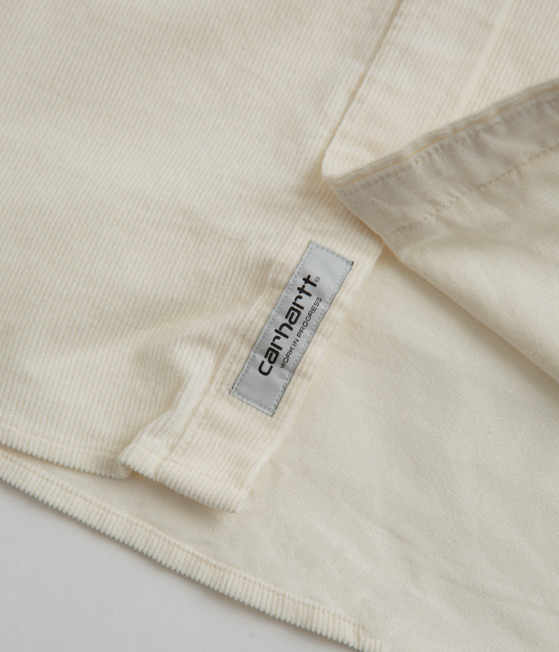 Carhartt Madison Fine Cord Shirt in Wax and Black