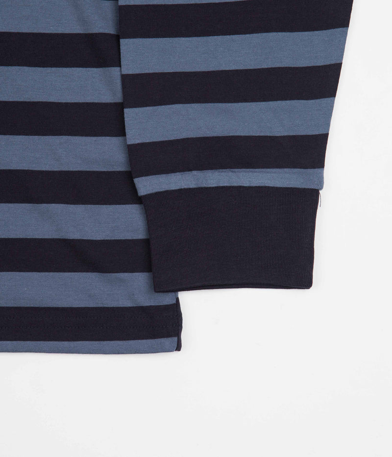 Carhartt Merrick Pocket Long Sleeve T-Shirt in Merrick Stripe and Dark Navy / Storm Blue