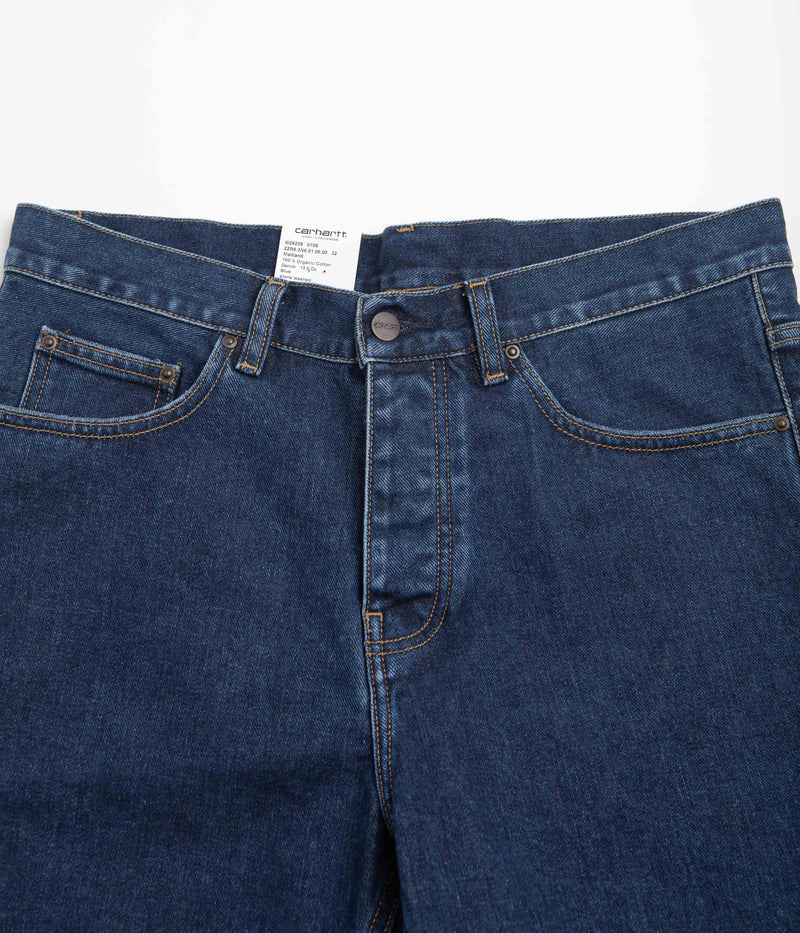 Carhartt Newel Shorts in Blue Stone Washed