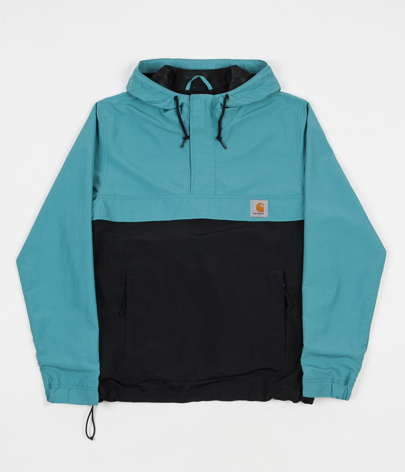 Carhartt Nimbus Two Tone Pullover Jacket in Soft Teal and Black
