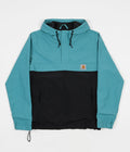 Carhartt Nimbus Two Tone Pullover Jacket in Soft Teal and Black