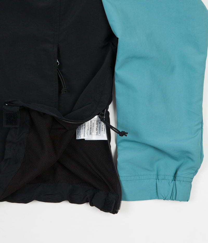 Carhartt Nimbus Two Tone Pullover Jacket in Soft Teal and Black