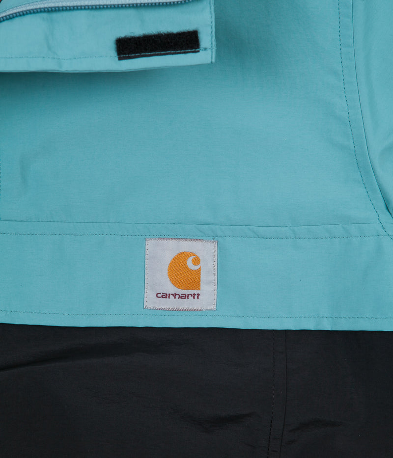 Carhartt Nimbus Two Tone Pullover Jacket in Soft Teal and Black