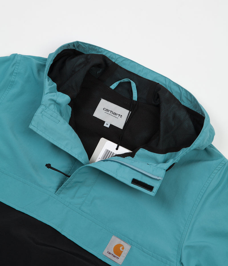 Carhartt Nimbus Two Tone Pullover Jacket in Soft Teal and Black