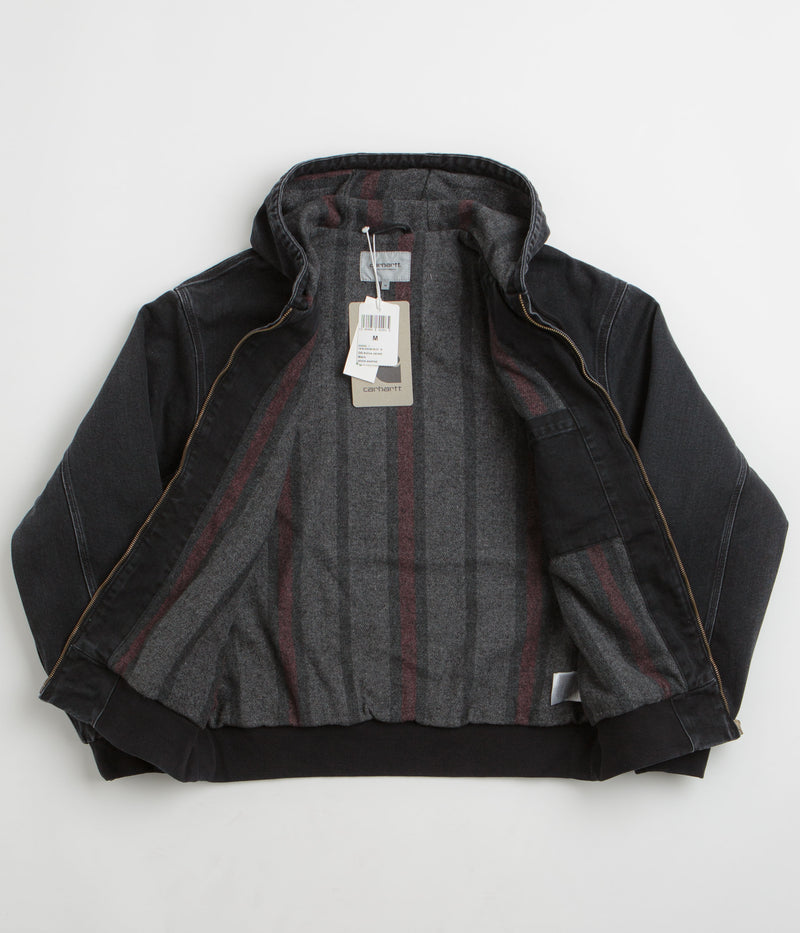 Carhartt OG Active Jacket in Black Stone Washed