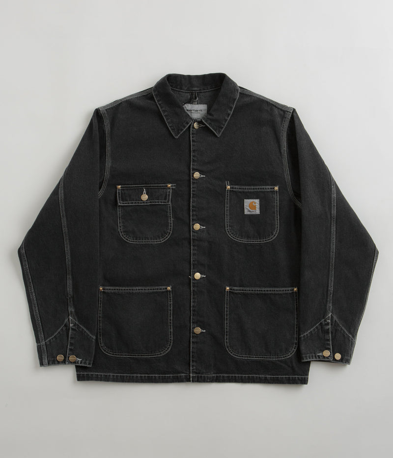 Carhartt OG Chore Coat in Heavy Stone Washed Black