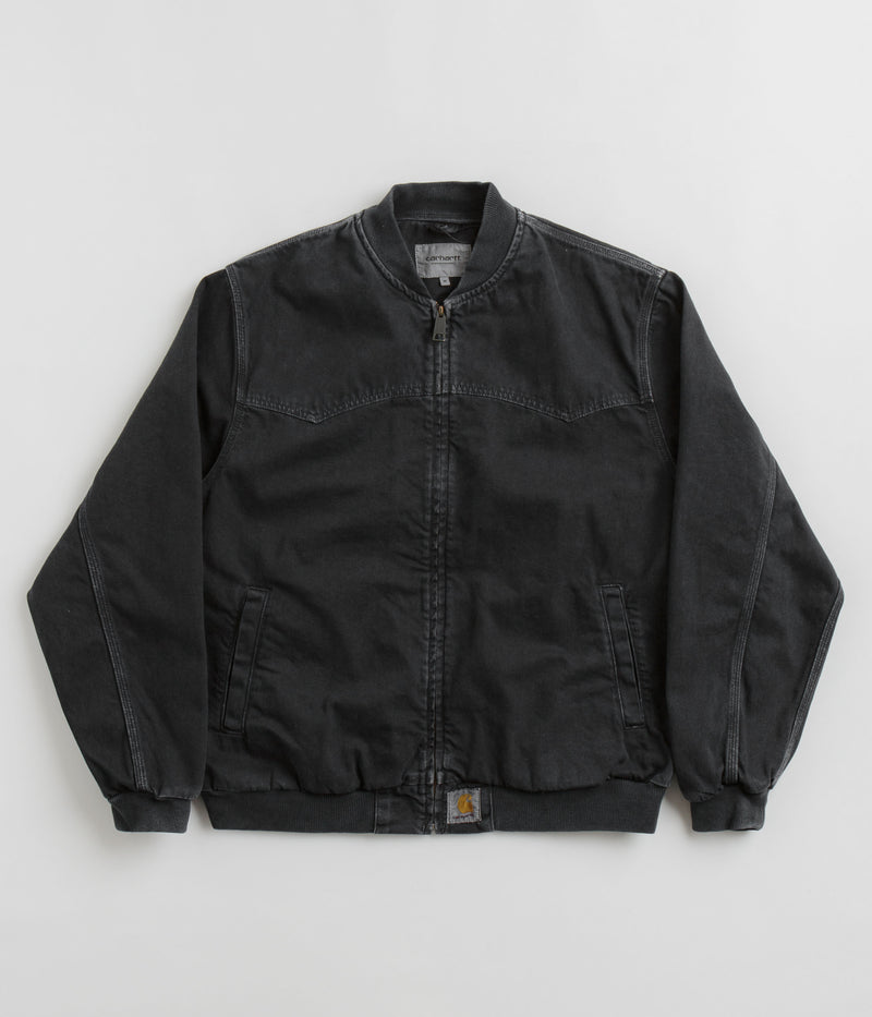 Carhartt OG Santa Fe Bomber Jacket in Stone Dyed Black