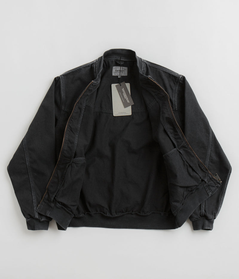 Carhartt OG Santa Fe Bomber Jacket in Stone Dyed Black
