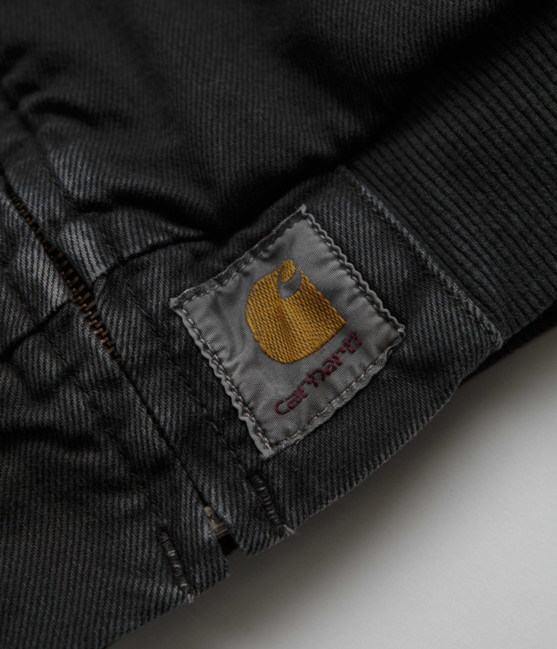 Carhartt OG Santa Fe Bomber Jacket in Stone Dyed Black