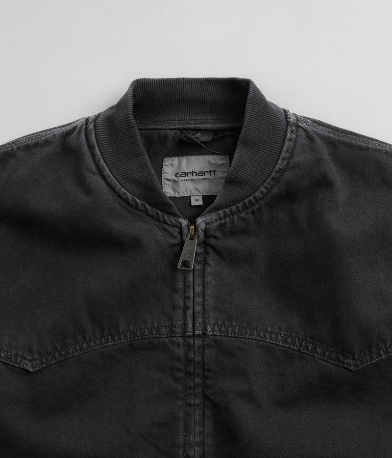 Carhartt OG Santa Fe Bomber Jacket in Stone Dyed Black