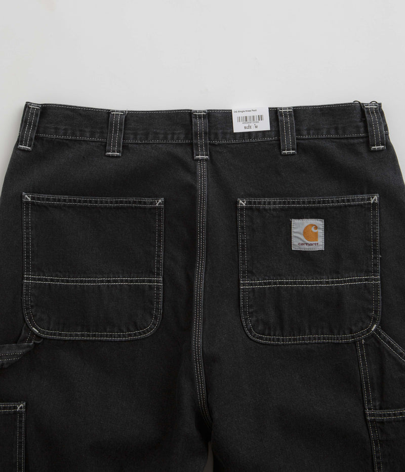 Carhartt OG Single Knee Pants in Stone Washed Black