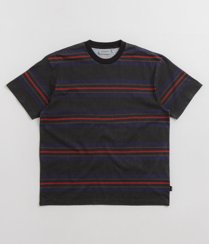 Carhartt Oregon T-Shirt in Starco Stripe and Black