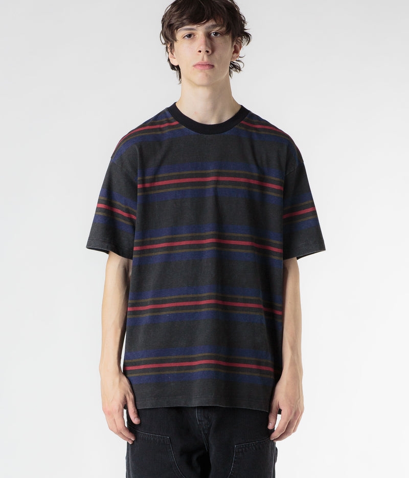 Carhartt Oregon T-Shirt in Starco Stripe and Black