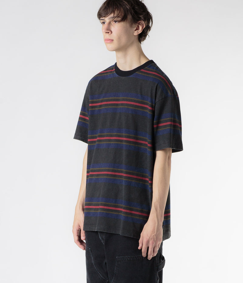 Carhartt Oregon T-Shirt in Starco Stripe and Black