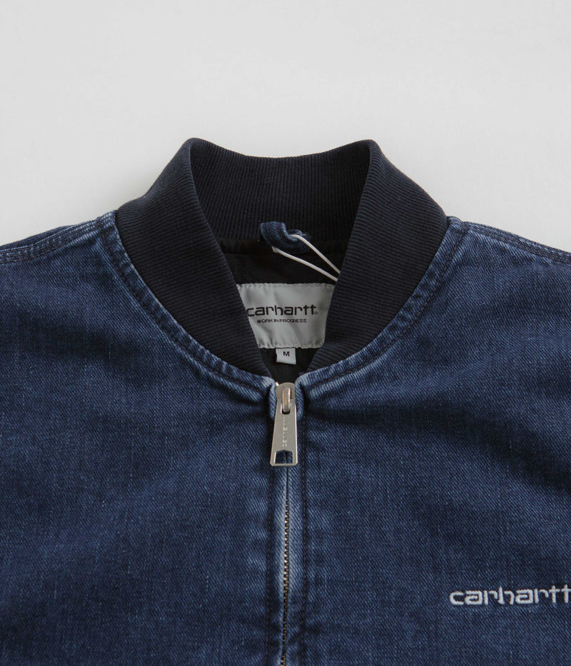 Carhartt Paxon Bomber Jacket in Blue and Dark Navy