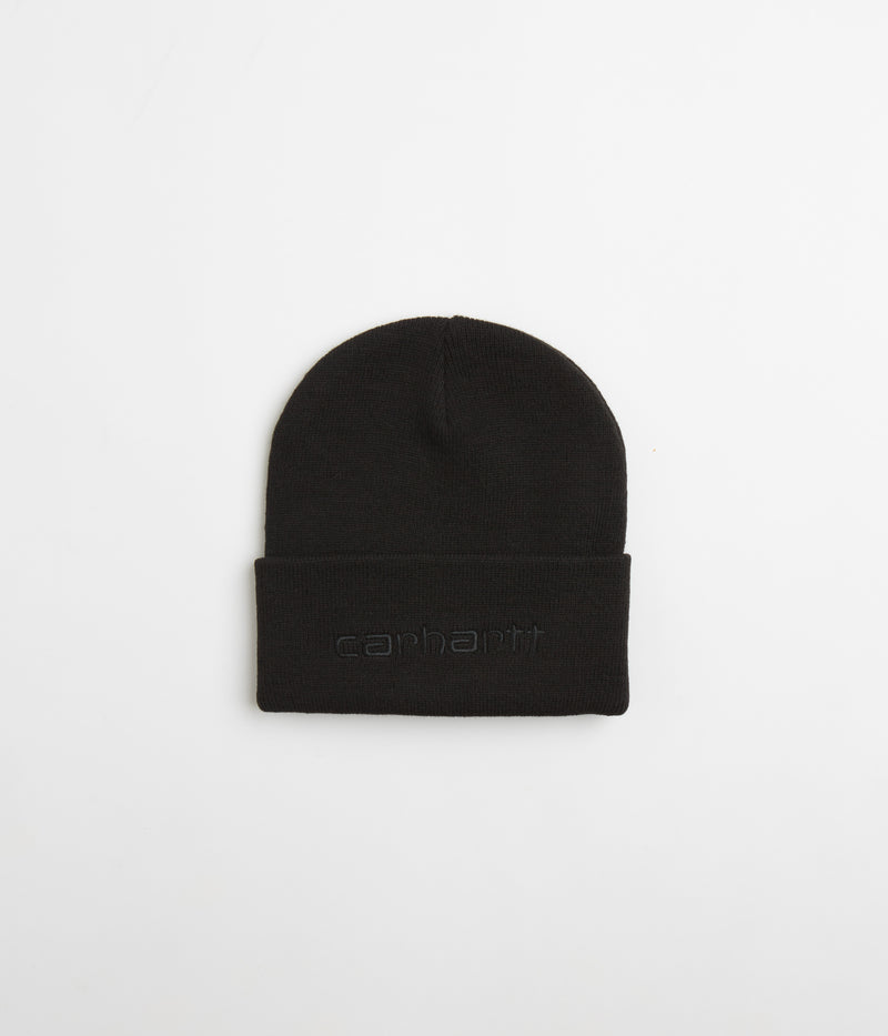 Carhartt Script Beanie in Black and Black