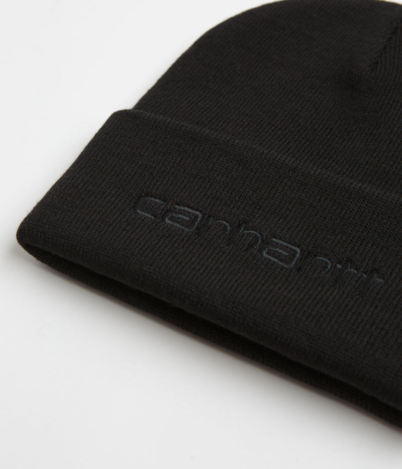 Carhartt Script Beanie in Black and Black