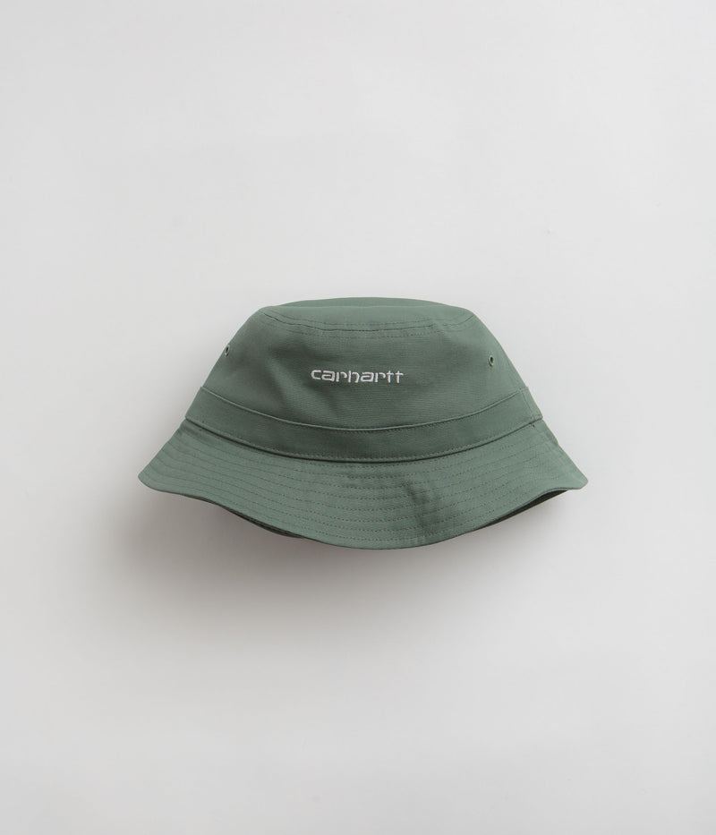 Carhartt Script Bucket Hat in Park and White