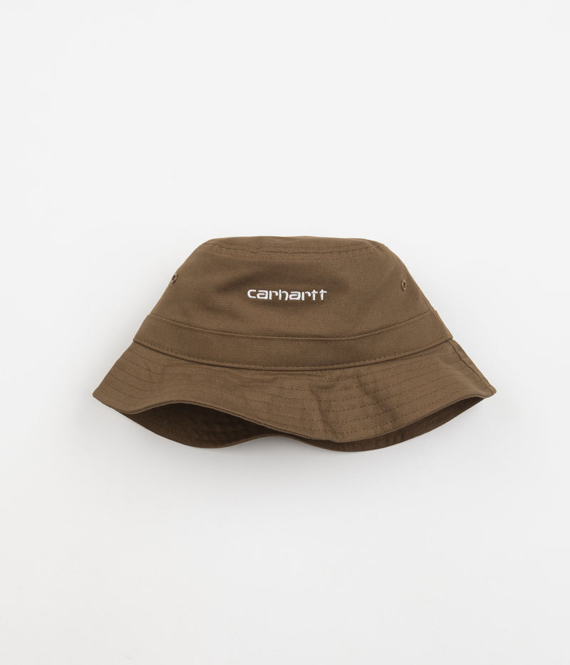 Carhartt Script Bucket Hat in Tamarind and White