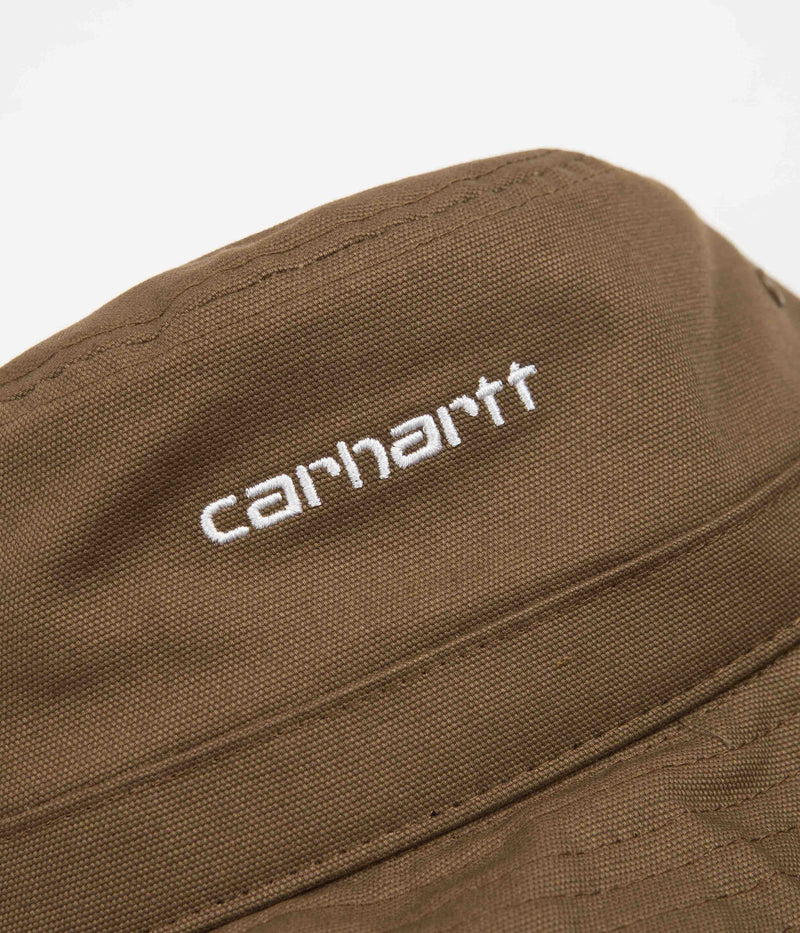 Carhartt Script Bucket Hat in Tamarind and White