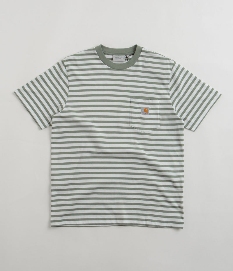 Carhartt Seidler Pocket T-Shirt in Park and White