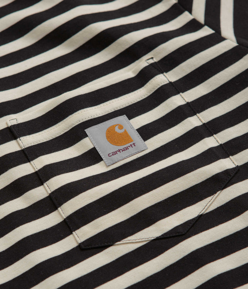 Carhartt Seidler Pocket T-Shirt in Seidler Stripe and Salt / Black