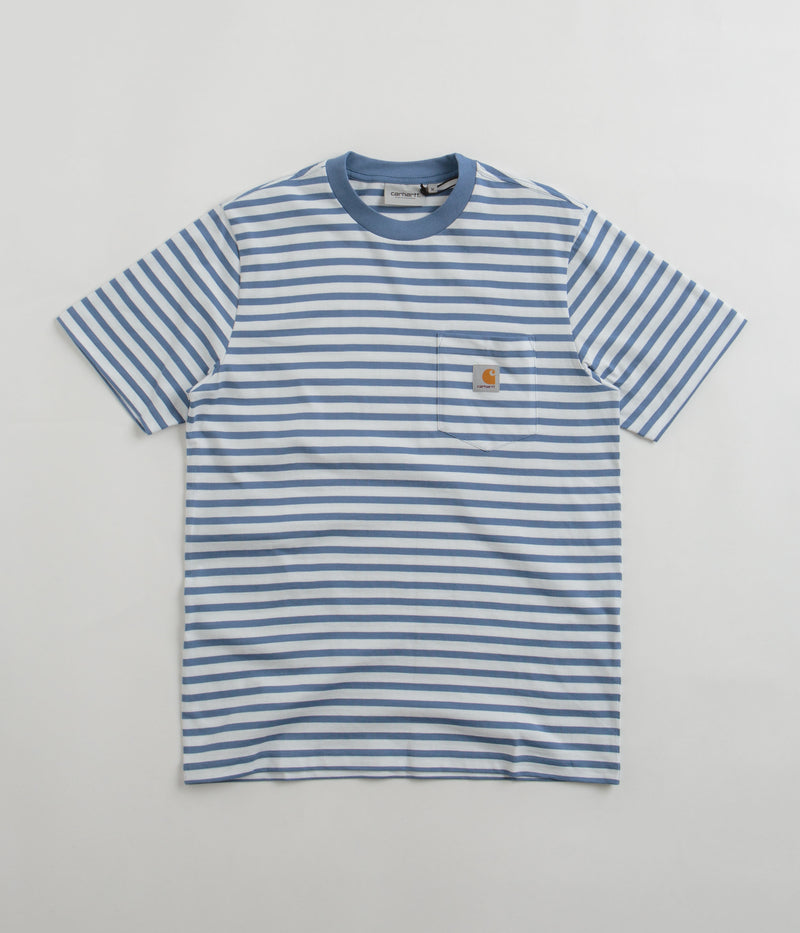 Carhartt Seidler Pocket T-Shirt in Sorrent and White