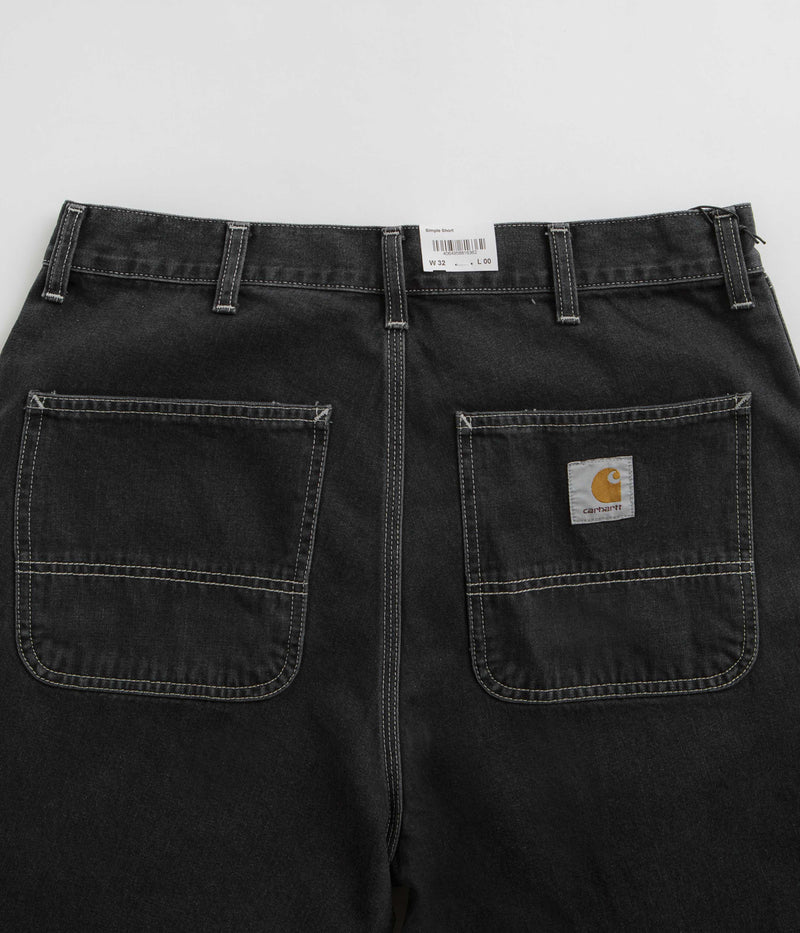 Carhartt Simple Shorts in Heavy Stone Washed Black