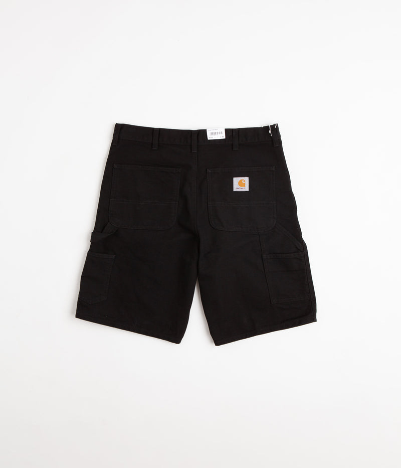 Carhartt Single Knee Shorts in Black Rinsed