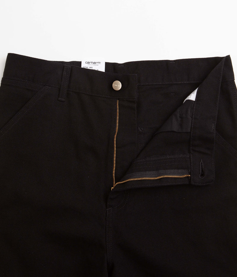Carhartt Single Knee Shorts in Black Rinsed