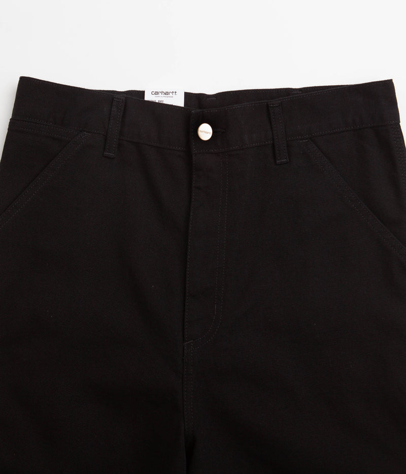 Carhartt Single Knee Shorts in Black Rinsed