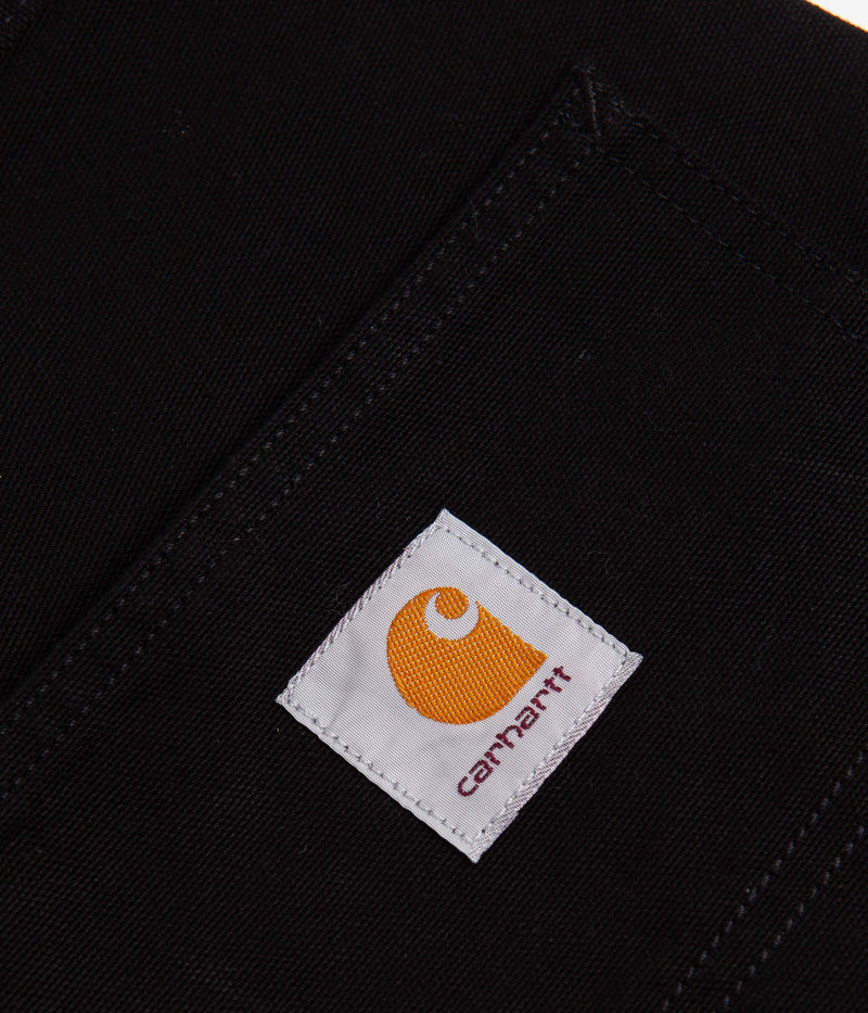 Carhartt Single Knee Shorts in Black Rinsed