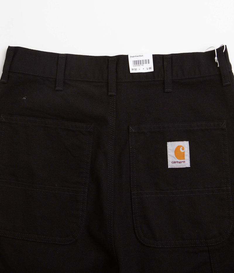 Carhartt Single Knee Shorts in Black Rinsed